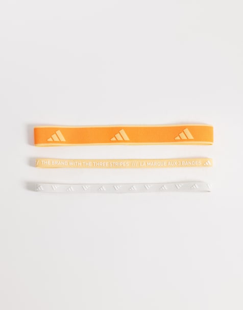 Pack de 3 diademas de color naranja y blanco de adidas Running - view 1