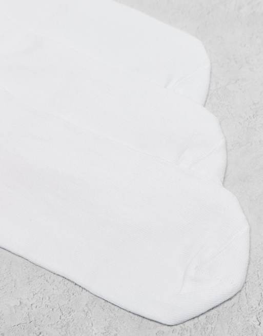 Pack de 3 pares de calcetines blancos con logo de COLLUSION Unisex, 2 de 3
