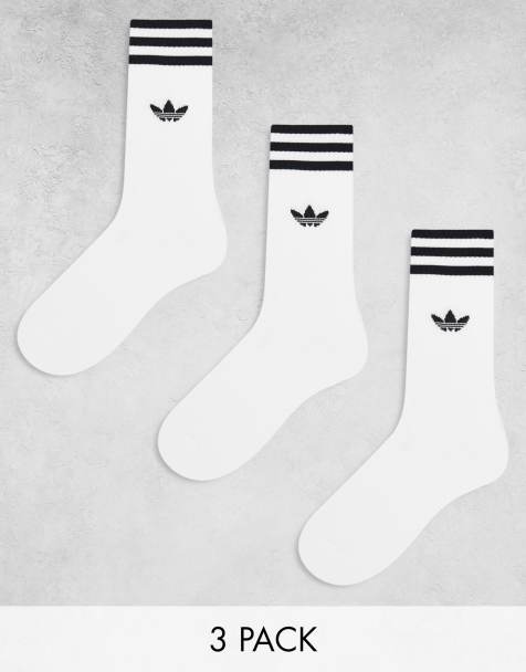 Pack de 3 pares de calcetines blancos lisos de adidas Originals - view 1