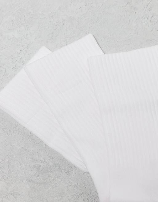 Pack de 3 pares de calcetines blancos para correr con soporte elástico en el puente y acabado antibacteriano de 4505 , 2 de 3