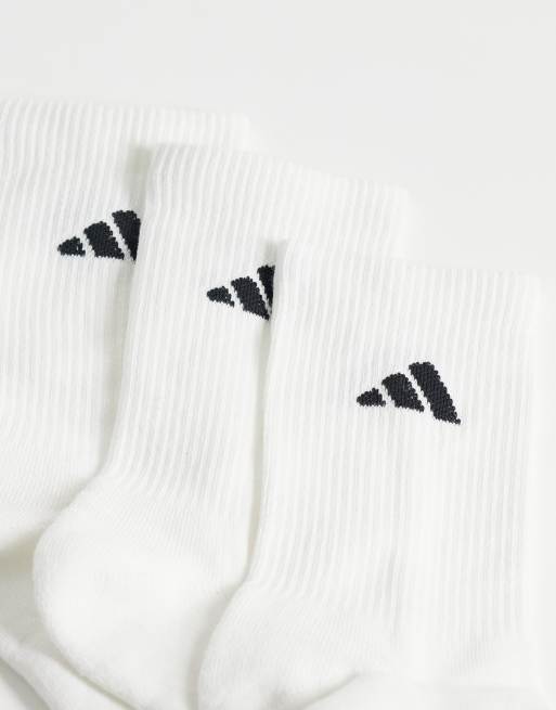 Pack de 3 pares de calcetines blancos para zapatillas de deporte Essentials de adidas Running, 2 de 3