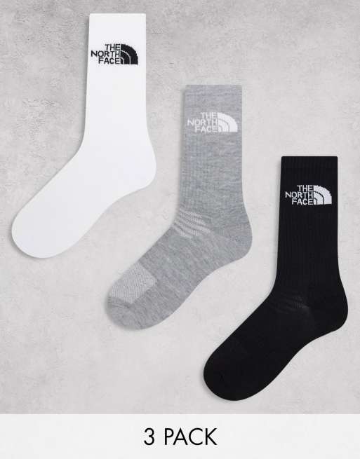 Pack de 3 pares de calcetines de color blanco, gris y negro con logo Simple  Dome de The North Face