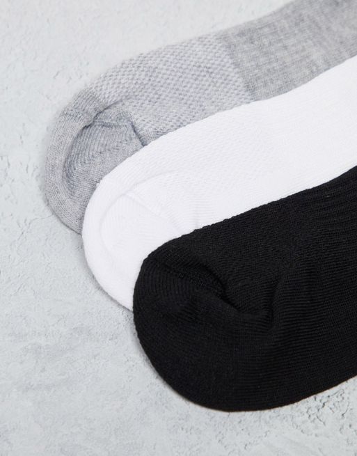 Pack de 3 pares de calcetines de color blanco, gris y negro con logo Simple  Dome de The North Face