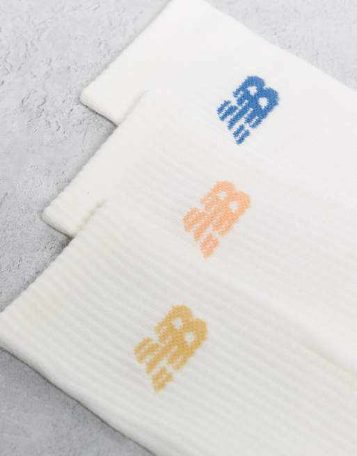 Pack de 3 pares de calcetines de deporte blanco hueso Everyday de New Balance, 2 de 3