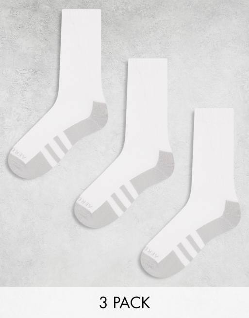 Pack de 3 pares de calcetines deportivos blancos de adidas Running