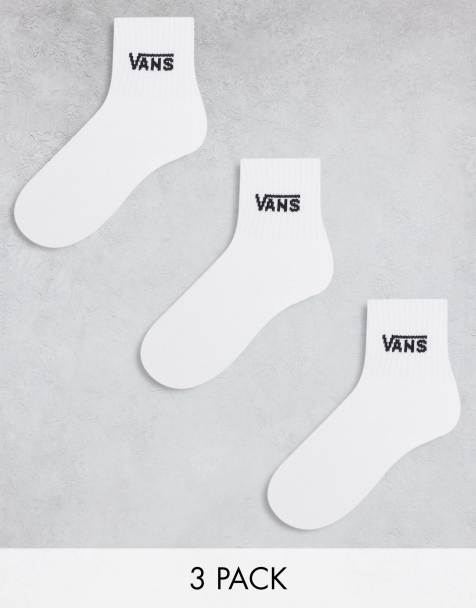 Pack de 3 pares de calcetines deportivos blancos de media caña de Vans Classic - view 1