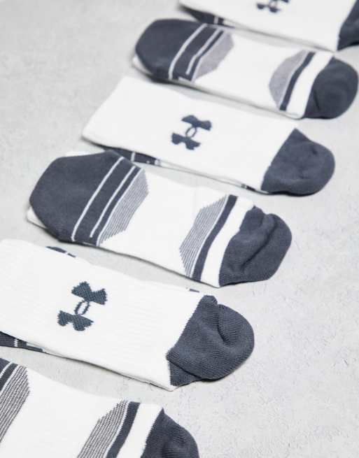 Pack de 3 pares de calcetines deportivos blancos de Under Armour  Performance