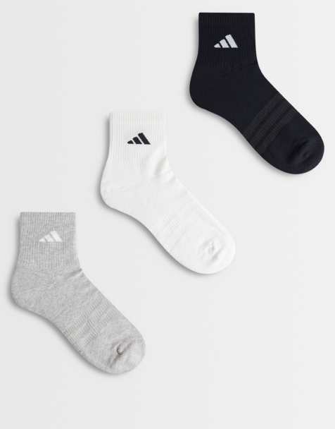 Pack de 3 pares de calcetines deportivos de color negro, gris y blanco Cushioned de adidas Running - view 1