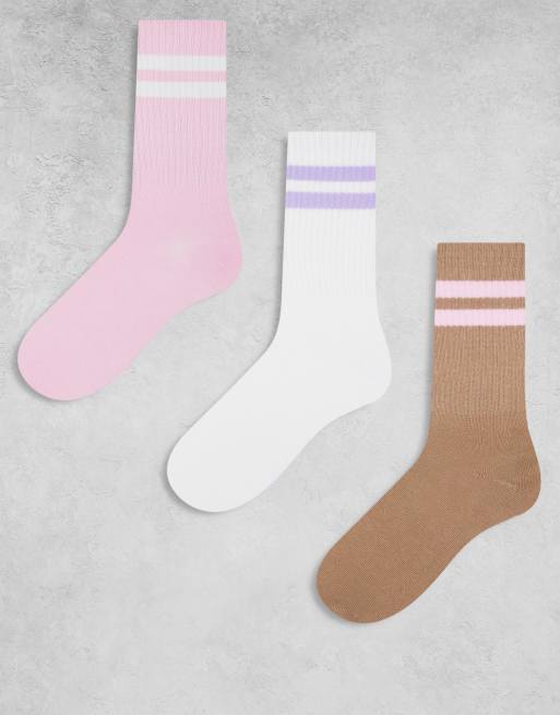 Pack de 3 pares de calcetines deportivos de colores variados de JJXX