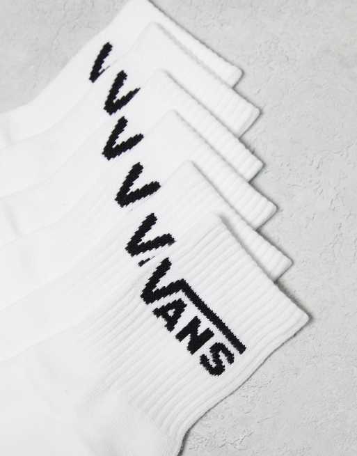 Pack de 3 pares de calcetines deportivos de media caña blancos clásicos de Vans, 3 de 4