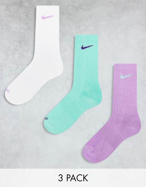 Pack de 3 pares de calcetines deportivos de varios colores Everyday Cushioned Plus de Nike Training