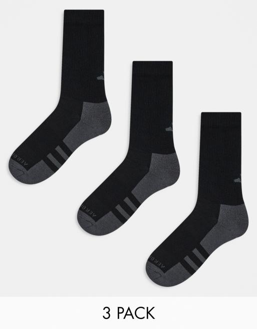 Pack de 3 pares de calcetines deportivos negros de adidas Running
