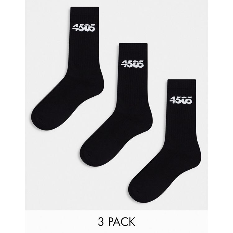 Pack de 3 pares de calcetines deportivos grises unisex Cushioned