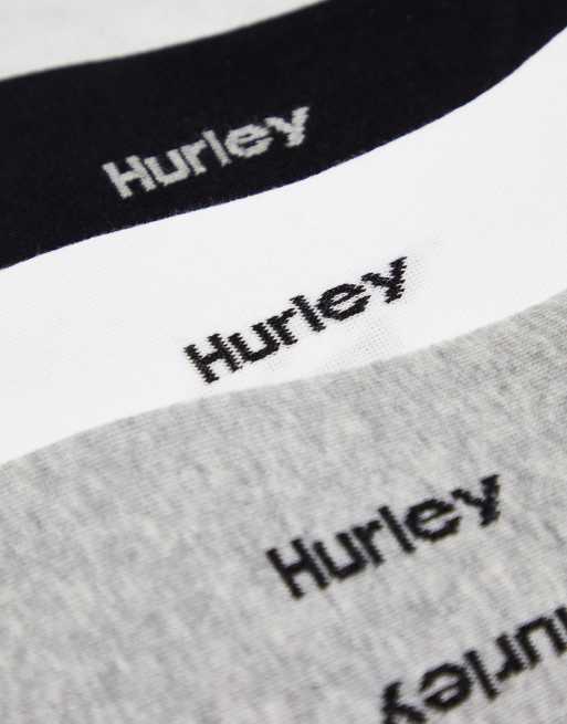 Pack de 3 pares de calcetines invisibles de varios colores One and Only de Hurley, 4 de 4