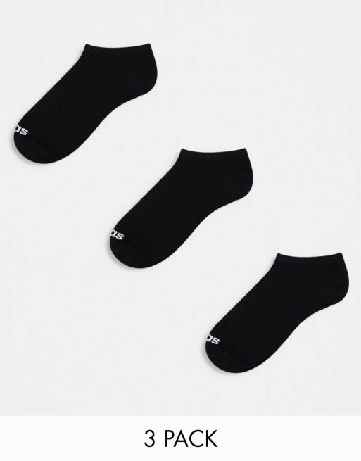 Pack de 3 pares de calcetines negros invisibles de adidas Originals