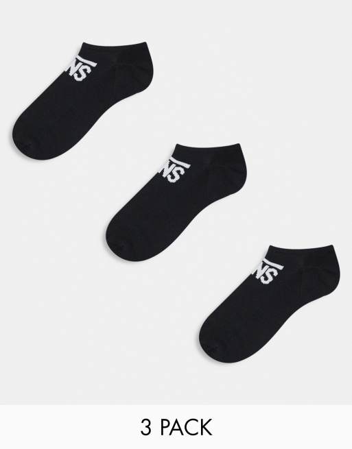 Pack de 3 pares de calcetines negros para zapatillas de deporte de Vans