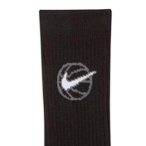 Pack de 3 pares de calcetines negros unisex Everyday de Nike Basketball, 3 de 4