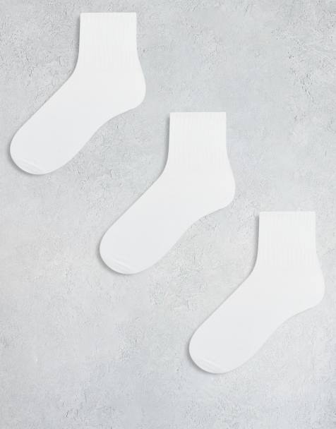 Pack de 3 pares de calcetines tobilleros blancos de Monki - view 1