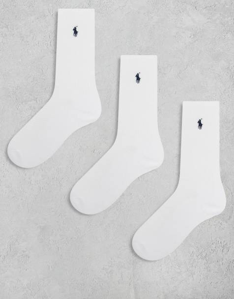 Pack de 3 pares de calcetines tobilleros blancos de Polo Ralph Lauren - view 1