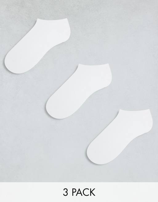 Pack de 3 pares de calcetines tobilleros blancos de Weekday