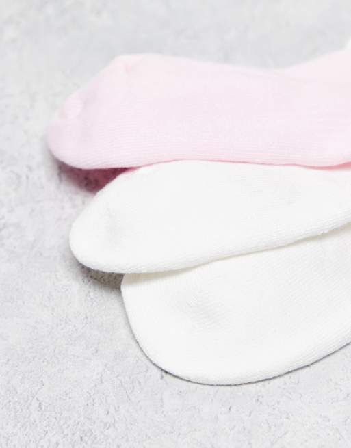 Pack de 3 pares de calcetines tobilleros de color rosa, rojo y blanco de adidas Training, 3 de 3