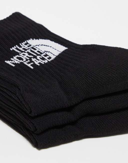 Pack de 3 pares de calcetines tobilleros negros con logo Simple Dome de The North Face, 2 de 4