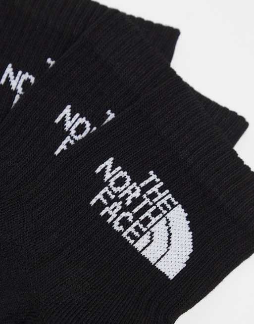 Pack de 3 pares de calcetines tobilleros negros con logo Simple Dome de The North Face, 3 de 4