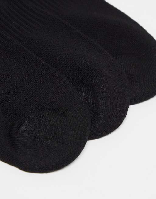 Pack de 3 pares de calcetines tobilleros negros con logo Simple Dome de The North Face, 4 de 4