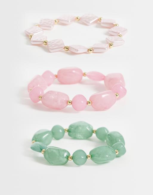 Pack de 3 pulseras de varios colores de Cotton On