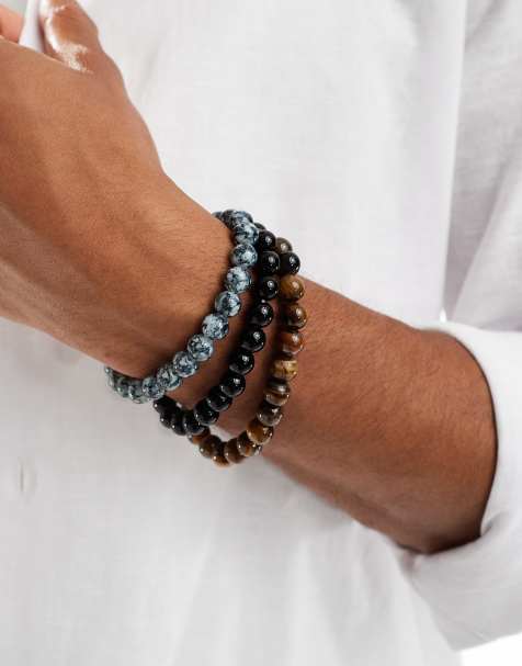 Pack de 3 pulseras de varios colores para festivales de cuentas de ASOS DESIGN - view 1
