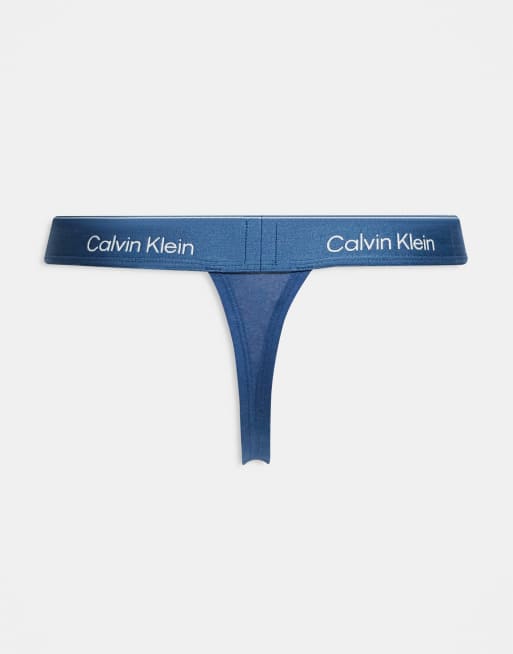 Pack de 3 tangas de color azul, coral y blanco Icon Cotton Stretch de Calvin Klein, 3 de 3