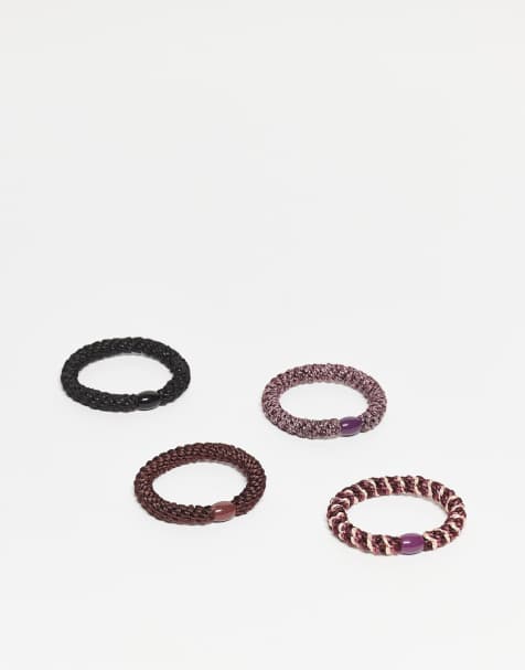 Pack de 4 coleteros burdeos elásticos básicos de Sui Ava - view 1