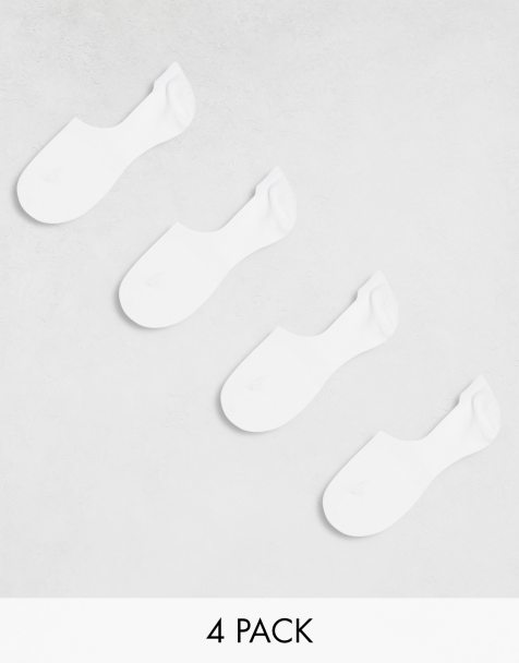 Pack de 4 pares de calcetines invisibles blancos de PIECES - view 1