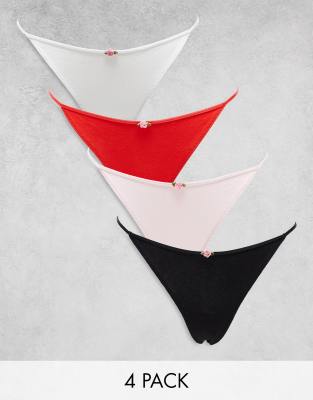 Pack de 4 tangas de varios colores de Monki