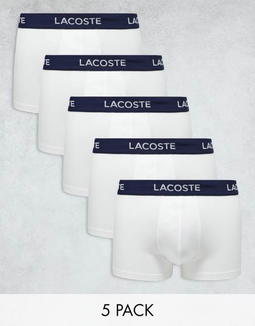 Pack de 5 calzoncillos blancos de Lacoste