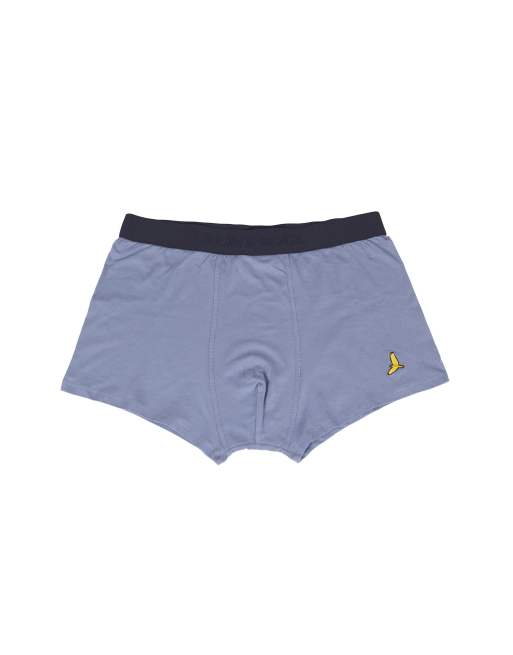 Pack de 5 calzoncillos bóxer azules con detalle bordado de Brave Soul, 3 de 3