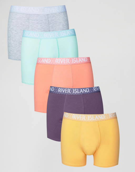Pack de 5 calzoncillos de colores de River Island