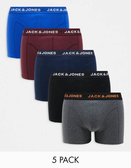 Pack de 5 calzoncillos multicolor de Jack & Jones