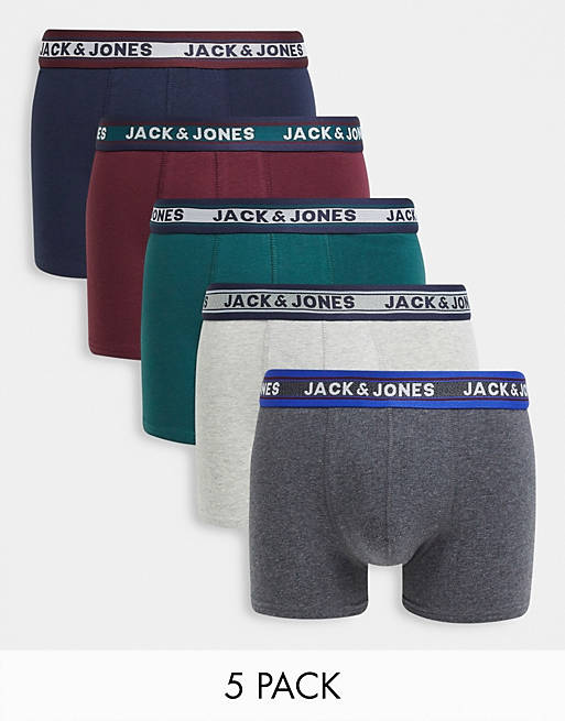 Pack de 5 calzoncillos multicolor de Jack & Jones