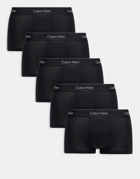 Pack de 5 calzoncillos negros de talle bajo Icon Cotton Stretch de Calvin Klein - view 1