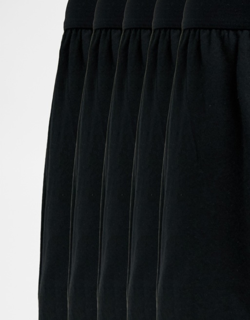 Pack de 5 calzoncillos negros tipo bóxer negros de ASOS DESIGN, 3 de 4