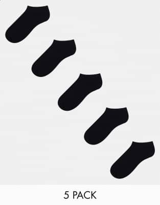 Pack de 5 pares de calcetines de deporte negros de ASOS DESIGN - view 1