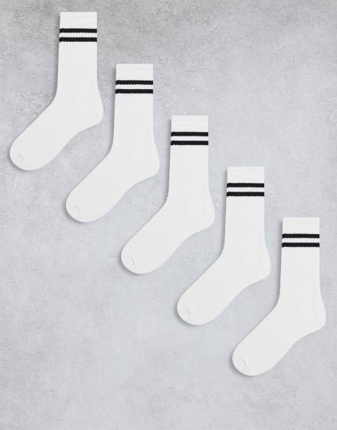 Pack de 5 pares de calcetines de tenis en blanco de Jack & Jones - view 1