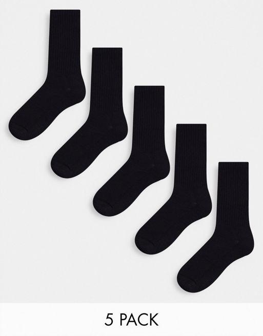 Pack de 5 pares de calcetines para botas negros para hombre de