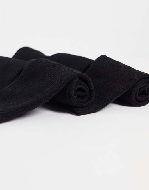 Pack de 5 pares de calcetines deportivos negros con suela de rizo de ASOS DESIGN, 4 de 4
