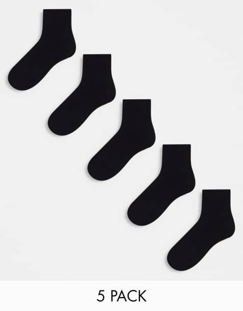 Pack de 5 pares de calcetines en negro de ASOS DESIGN - view 1