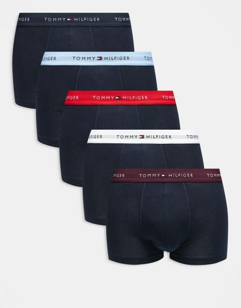 Pack de 5 calzoncillos azul marino básicos con cinturillas de color rojo, blanco y azul de algodón Signature Cotton Essentials de Tommy Hilfiger - view 1