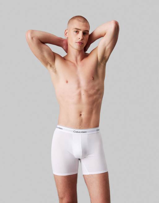 Pack de 5 calzoncillos bóxer de color negro, blanco y gris Icon Cotton Stretch de Calvin Klein, 2 de 3