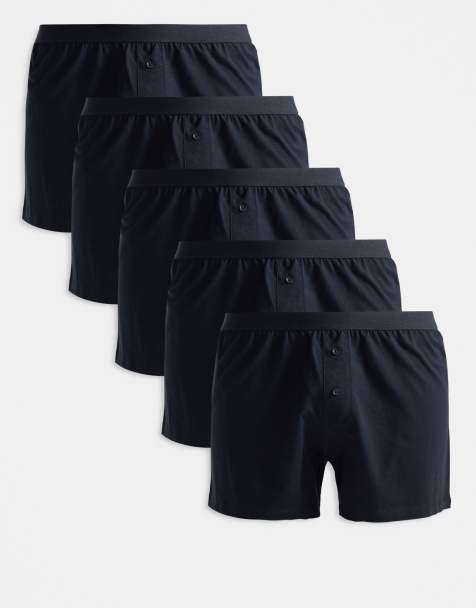 Pack de 5 calzoncillos bóxer negros de ASOS DESIGN - view 1