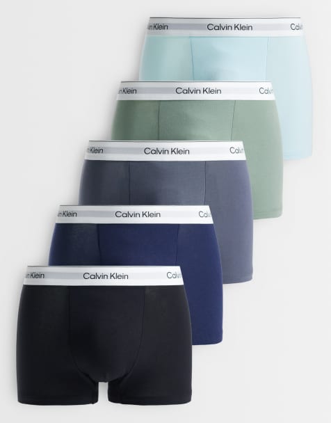 Pack de 5 calzoncillos de color negro, azul y gris holgados de algodón elástico Icon Cotton Stretch de Calvin Klein - view 1